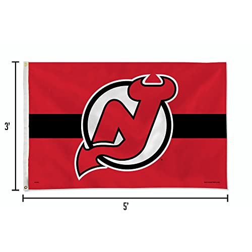 Bandera de New Jersey Devils para interior y exterior, decoración NHL de una sola cara Rico 7