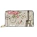 Produktbild JHGFG Mode Handtasche Reißverschluss Brieftasche Paris Vintage Postkarte Telefon Clutch Geldbörse Abendkupplung Blocking Leder Brieftasche Multi Card Organizer