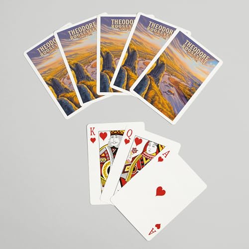 Baraja de cartas Lantern Press con pintura al óleo, 52 cartas poker miniatura 7