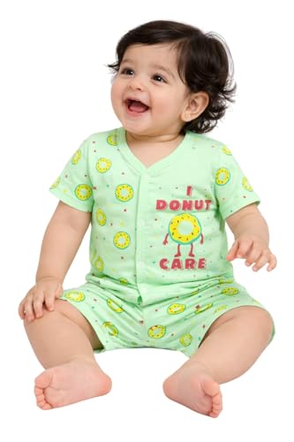 Image of Chandrika Baby Boys & Girls Regular Fit 100% Cotton Half Sleeve Jhabla & Shorts Set Pack of 3