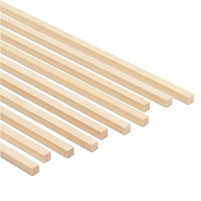 10-Pack 5mm X 30cm Hardwood Dowels | Craft Sticks Poles