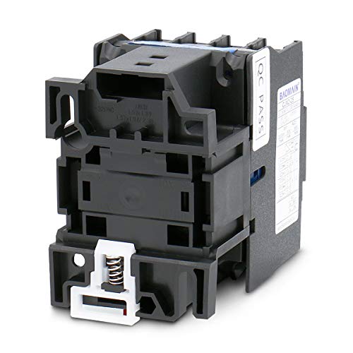 Baomain 3-Pole AC Contactor CJX2-2510 – 110VAC Coil, 3NO+1NO Auxiliary, 660V 3-Phase, DIN Rail Mount