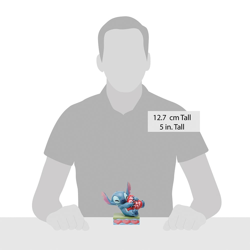Disney Traditions Stitch Hugging Heart Figurine, Height 13cm