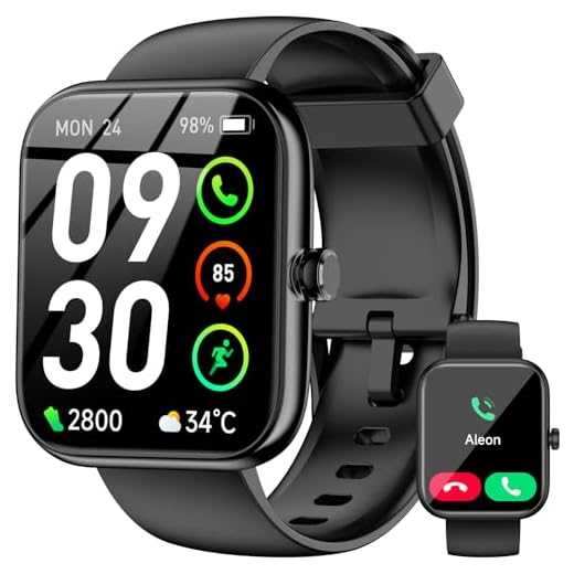 Smart Watch with Alexa Built-in, 1.83" HD Touchscreen Fitness Tracker, Bluetooth Notifications/Calls, IP68 Waterproof, 120+ Sport Modes, 24/7 Heart Rate & Sleep Monitor for iPhone Android iOS (Black)
