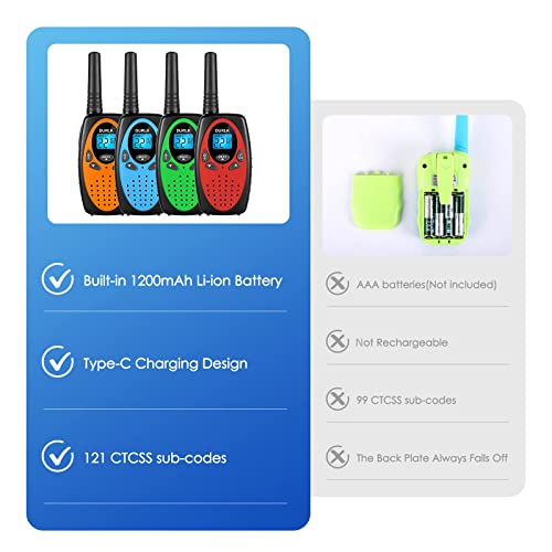 Walkie-Talkies-Long-Range-4-Pack-Rechargeable-Walkie-Talkies-for-Adults-Built-in-1200mAh-Li-ion-Batteries-USB-C-ChargingVOX-2-Way-Radios-22-FRS-Channels-for-Camping-Hiking-Cruise-Ships