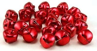 Pack of 50 pcs 1 Inch Christmas Jingle Bells for Holiday Decoration and DIY Craft Bells (Red)