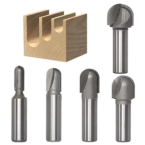 Fraise à bec rond en set de 5 embouts de carottage pour finitions bois nettes