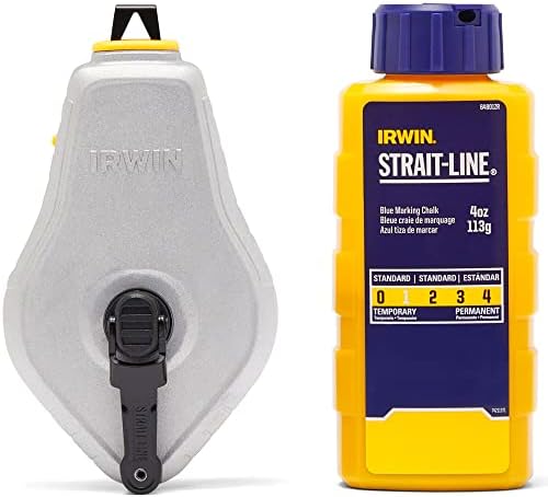 IRWIN STRAIT-LINE Chalk Line, Classic Reel, Blue, 100ft (IWHT48441BC)