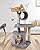 FISH&NAP US01H Cat Tree Cat Tower Cat Condo Sisal Scratching Posts with Jump Platform and Cat Ring Cat Furniture Activity Center Kitten Play House Grey