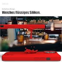 Zuvirelx Silikon Handyhülle für iPhone 15 Hülle, Weiches Griff, Dünne, Minimalistisch, Stoßfest, rutschfest, Taschenpassend - Rot – Ansicht 5