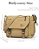 ibalulu Umhängetasche Herren,Robuste Canvas Messenger Bag mit Mehreren Taschen & Verstellbarem Gurt, Vintage Crossbody Bag Hobo Arbeitstasche Unisex Schultertasche für Beruf, Reise, Alltag(Grau) #4