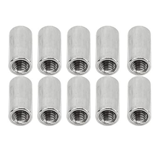 Rod Coupling Nuts 1/2-13, 12 Pieces, 304 Stainless Steel, M8x1.25 Thread, for Indoor and Outdoor Use, Home Improvement with