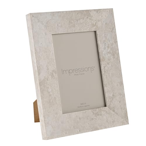 Image of Widdop and Co Impressions 4x6 White Marble-Effect Photo Frame by Juliana