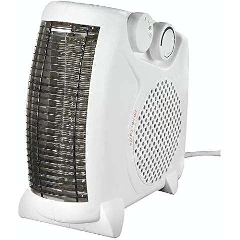 Fine Elements Flat Fan Heater Lightweight With Carry Handle and Two Heat Settings and Thermostatic Control Cover