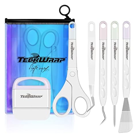 TECKWRAP Craft Weeding Basic Tool Set - 6 Piece Precision Craft Tool Kit, Perfect for Adhesive Vinyl, Heat Transfer Vinyl, Iron-on Vinyl, Crafting and DIY, Paper and Iron on Projects Cover