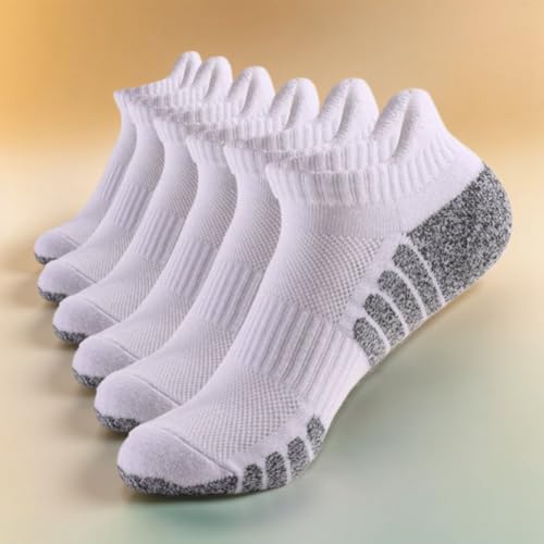 6 Pairs Non Slip Soccer Socks Mens Athletic Socks Sport Running Calf Socks