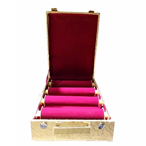 UD Creations 4 Rods Bangle Box - 29 cm x22 cm x9 cm, Gold : Amazon.in ...