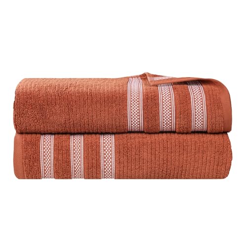 Drap de bain coton géométrique côtelé serviette douche de qualité