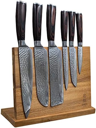 Ribelli 6-teiliges Messerset Mit Block - Scharfe Küchenmesser In Macaron-Grün