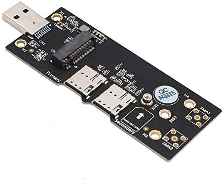 HLT NGFF(M.2) to USB 3.0 Adapter with Dual Nano SIM Card Slot for 3G/4G/5G Module