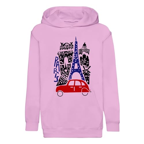 Hoodie enfant Paris dessin Tour Eiffel pour les sorties et l'école