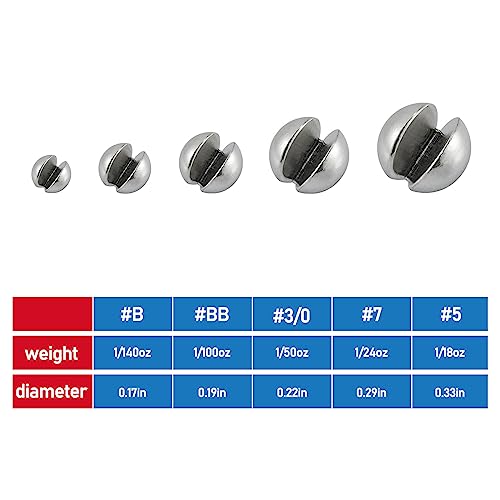 Dr.fish 100 Pack Tin Split Shot Sinkers, Non Toxic Fishing Weight, Enviornmental Lead-Free Fishing Sinker Freshwater Saltwater #B #TOP2