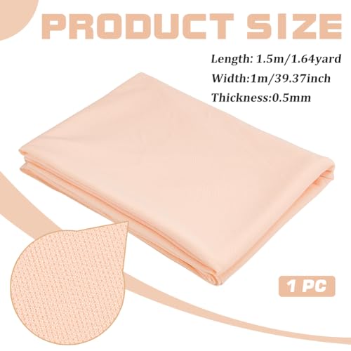 FINGERINSPIRE Skin Tone Fabric, 1x1.5m Bisque-Colored for Doll Making Polyester Glossy Cloth for DIY Pillow Cartoon Toy - Image 2