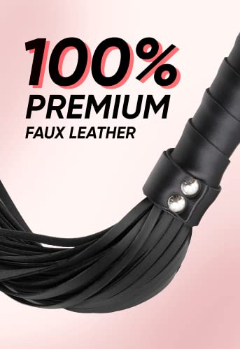 Faux Leather Bdsm Sex Whip 25" Bdsm Flogger Sex Adult Paddle Bondage Whip #TOP5