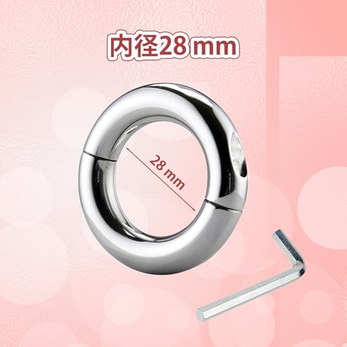 [TAKOWIFE]ペニスリング 重量級 152g 304ステンレス鋼製 コックリング 男性用 トレーニング 増大 持続 勃起力強化 快感増強 ボンテージ 拘束 内径28mm - 画像3