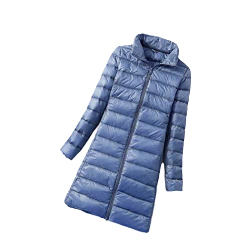 Parka chaude à capuche bleu ciel manteau d'hiver long en duvet pour vos sorties en ville
