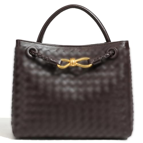 Grand sac fourre-tout tissé en daim pour femme avec bandoulière réglable