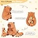 5-in-1 Sitting Capybara Stuffed Animals with Babies Inside, 5PC Set Capybara Plush with Mommy & 4 Babies, Soft Pillow Decor, Cute 3 to 8 Year Old Girl Boy Gifts, Imaginative Play Toy(Capibara)