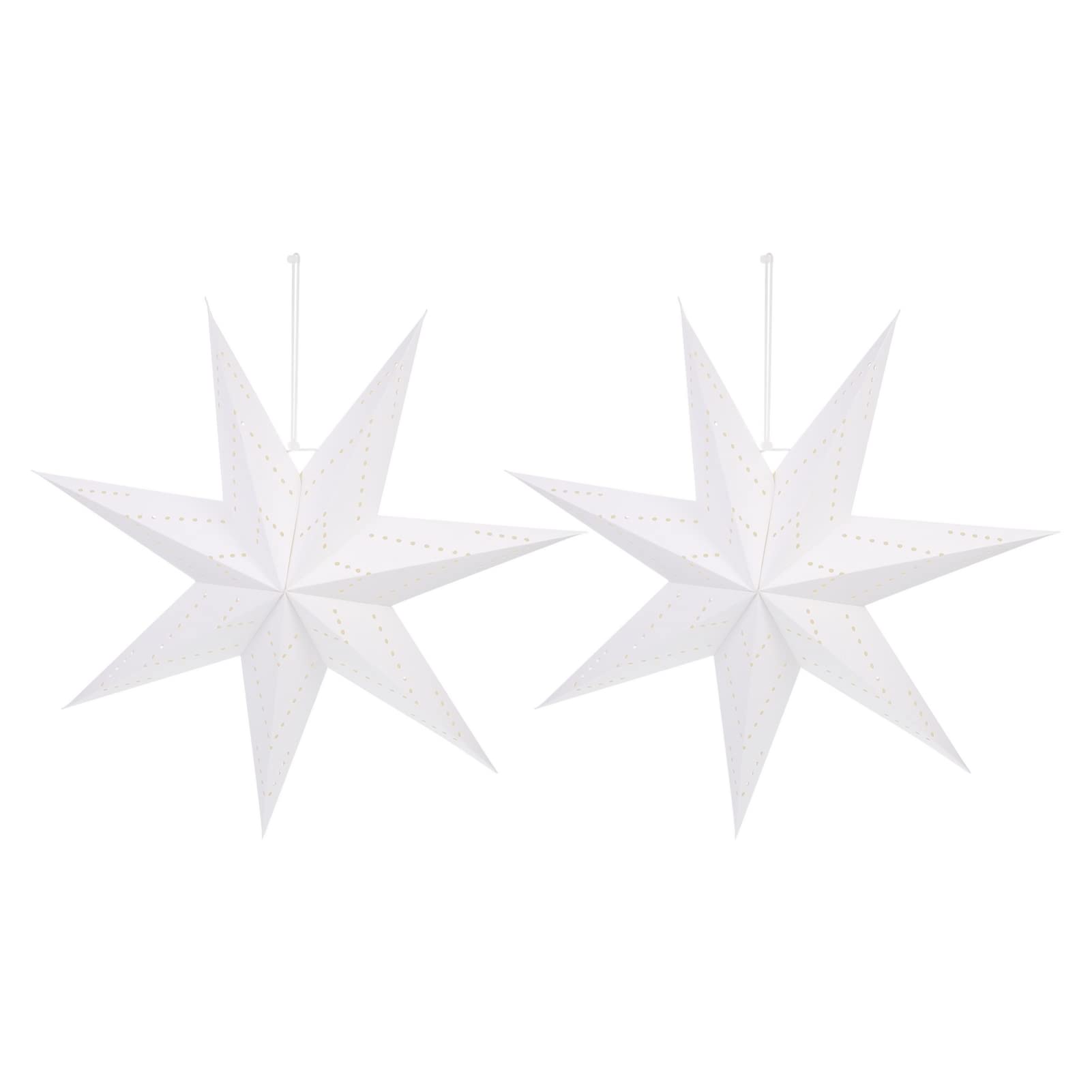 LIOOBO Paper Star Lantern: Star Lampshade Hanging Decoration, Christmas Tree Paper Stars Ornaments, Home Decor for Christmas Halloween Wedding Birthday Party 2pcs (Without Bulb, Picture2)