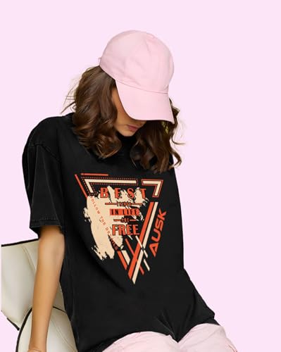 Image of AUSK Printed Oversized Women T-Shirt