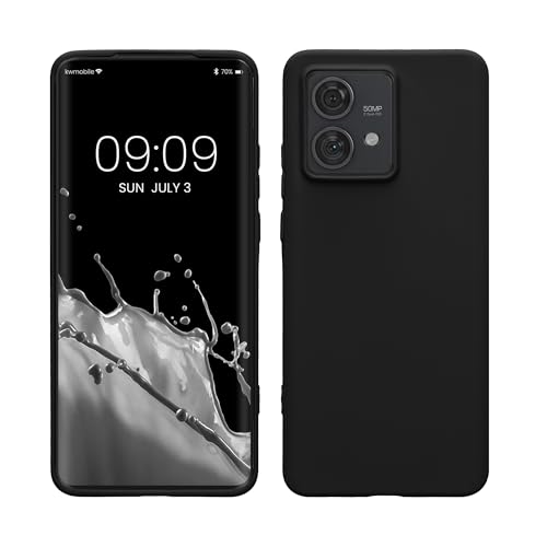 kwmobile Handyhülle für Motorola Edge 40 Neo Hülle - TPU Case - Kabelloses Laden - Schutzhülle Cover in Schwarz matt