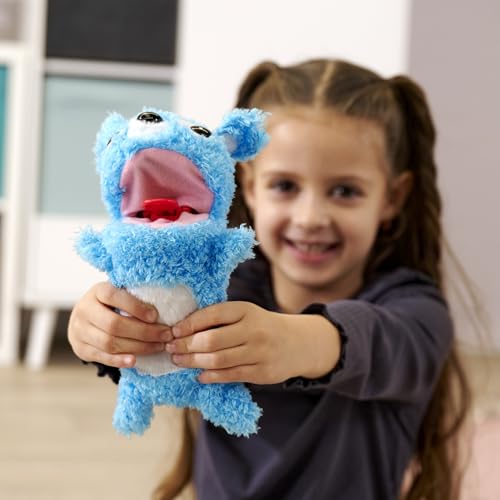 Simba 105953331 ScreamerZ Bär „Babbling Bear“ mit Sound - witziges Kuscheltier mit Schrei-Geräuschen - Plüschfigur für Kinder ab 5 Jahre, ca. 30 cm, blau
