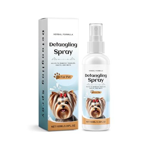 KOAHDE Spray Acondicionador para Perros Pelo,Desenredante y Acondicionador,100ML,1PC,Fórmula sin Enjuague,Hidratación y Brillo