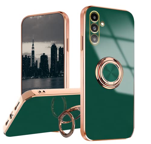 Wousunly �ƌ݊���������܂� Galaxy A57 5G �P�[�X �X�^���h�t�� �ϏՌ� �}�z�P�[�X �Ή� Galaxy A57 5G �g�уJ�o�[ �����O360°��]�ԍڃz��TPU�����h�~���^�S�ʕی� (�_�[�N�O���[��)