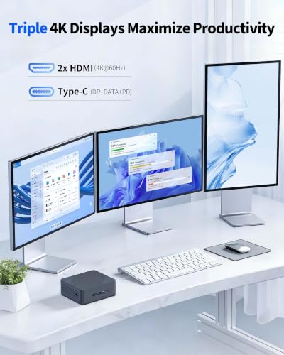 Image of Getorli Ryzen 5 3501U Mini PC, 8GB RAM 256GB SSD, WiFi 6 Bluetooth 5.3 | Mini Computers for Light Office, Online Learning, Streaming, Web Browsing and Daily Tasks with Expandable RAM and Storage