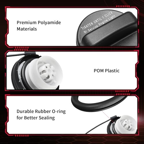 Gas Cap Fuel Cap 17251-3JA0A 2 pcs for Nissan 2011-2020 Frontier 2012-2020 Versa 2014-2019 Versa Note 2013-2018 Altima 2013-2020 Pathfinder 2015-2020 Murano, Infiniti 2013 JX35 2014-2020 QX60