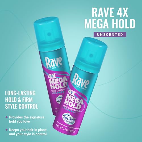 Rave Hair Spray Aerosol Mega 1.5 oz miniatura 3