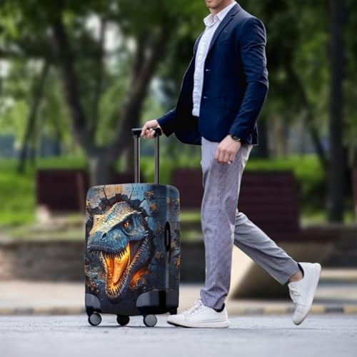 Image of Mumeson 3D Dinosaur T-Rex Travel Suitcase Cover Protector Elastic Cover Anti-scratch Suitcase Cover Case Fit Baggage Size 30 31 32 Inch