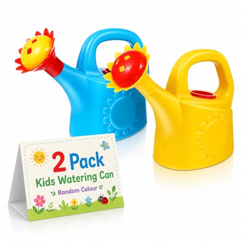 2 Pack Kids Watering Can Plastic Toddler Watering Can for Bath and Beach Chicken Toy Water Can for Baby Jug Play Childrens Water Cans for Garden Plants (Random Color)