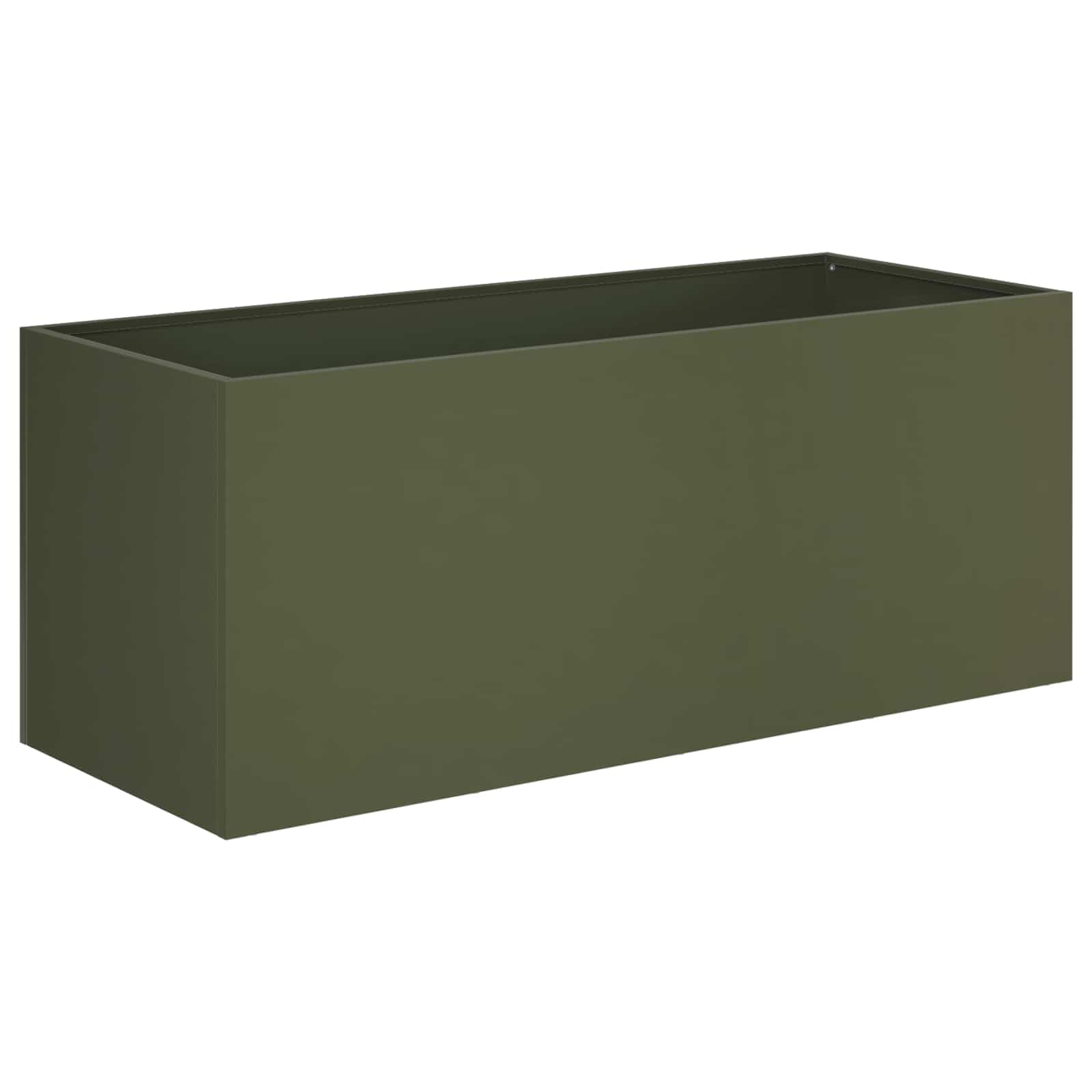 vidaXL Garden Planter Olive Green 80 x 40 x 40 cm Cold-rolled Steel — image 1