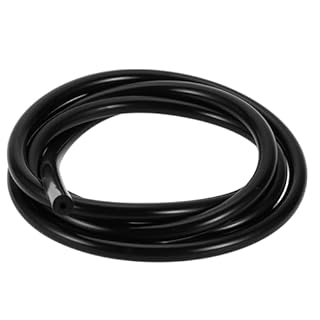 Hihaha Silicone Vacuum Tubing Hose Automotive Vacuum Line High Temperature 5.5ft 1/8" 3mm ID 3.5mm Thickness 1 Pc Black