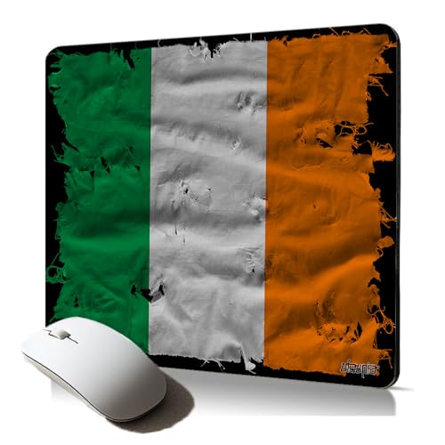 Tapis de Souris Souple Drapeau Irlande Irlandais Mousepad Flexible et antiderapant pour pc Fixe personnalisé Rugby