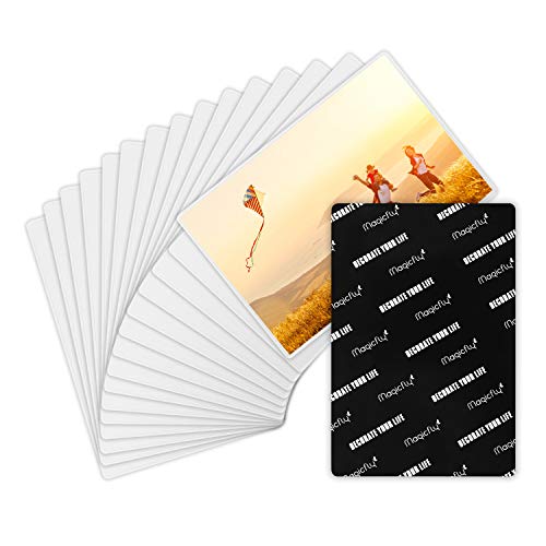 Magicfly Magnetic Photo Frame Pockets Sleeves for Refrigerator, Holds 5 X 7 Inch