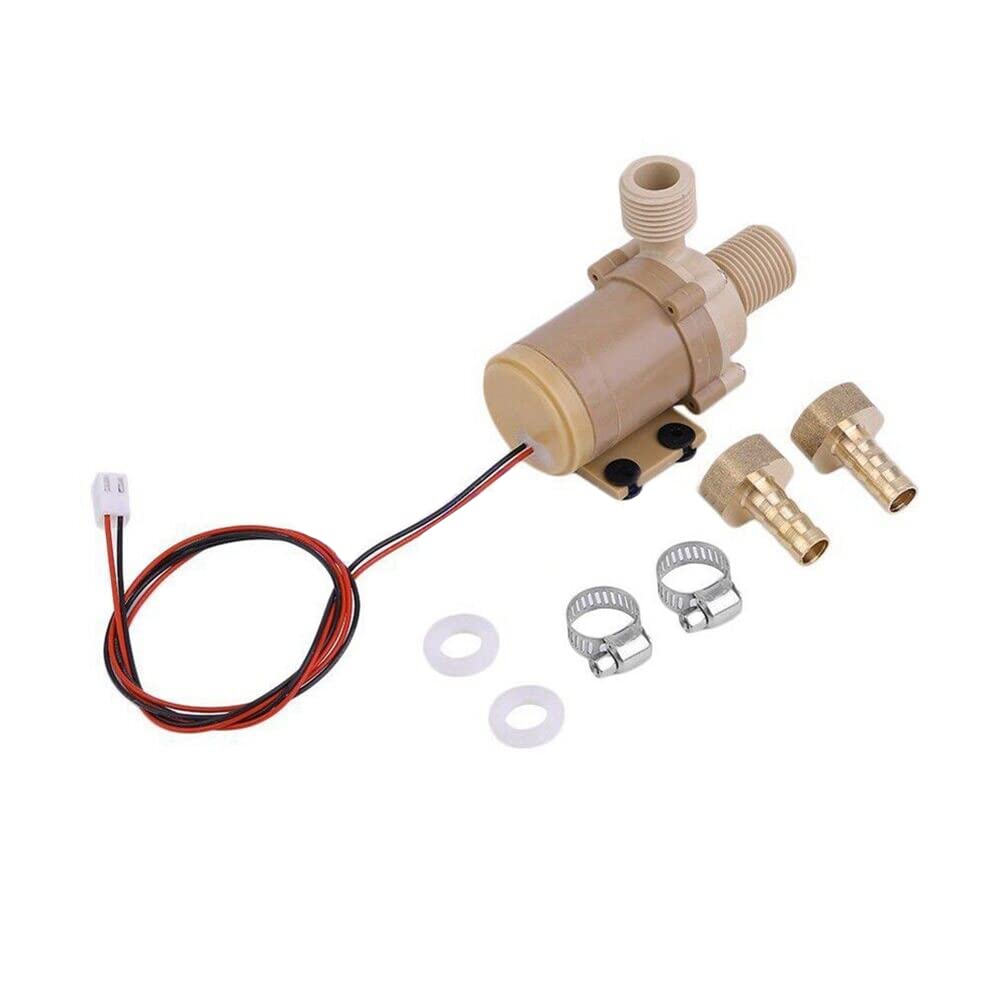 DAZZLEEX 12V 100°C Pompe à Eau Chaude Pompe de Circulation d'eau Froide et Chaude coupleur d'eau Chaude Silencieux de qualité Alimentaire
