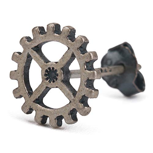   シルバー925 ギアピアス 楽天市場】ギアピアス シルバー925 18G スタッドピアス 歯車