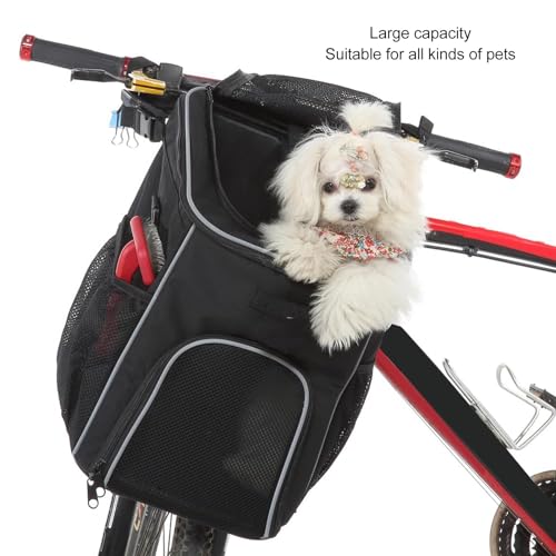 Cesta de Bicicleta para Cães, Mochila Porta-bicicletas Macia e Respirável à Prova D'água Com Alça d